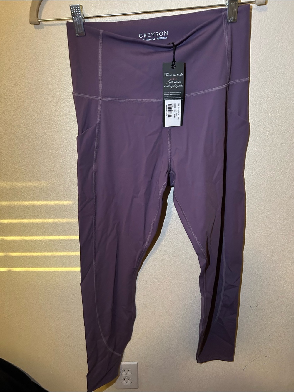 Greyson Plum Purple Performance Leggings - Picture 4 of 7